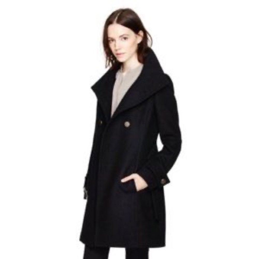 Babaton Bromley Wool Belted Peacoat